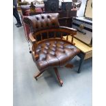 Reproduction Yew bow back armchair