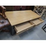 5356 Oak coffee table with 2 drawers under
