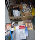 2 Boxes containing a qty of woodworking camera and other ref. books