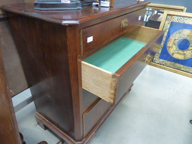 5167 Dark pine chest of 4 drawers - Image 2 of 2