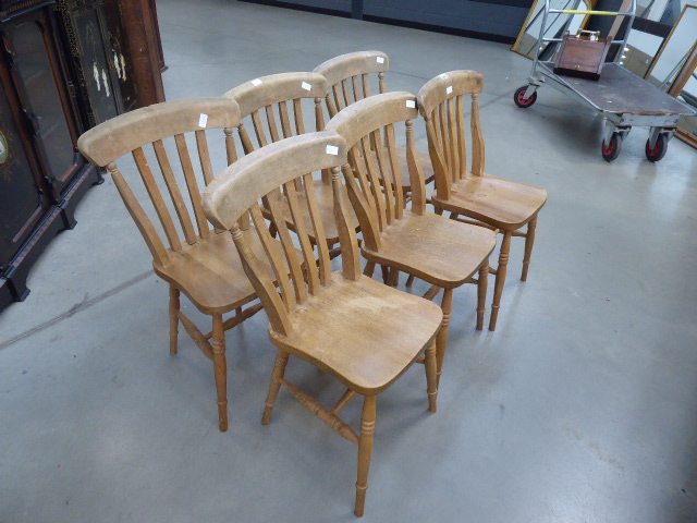 6 Beech dining chairs