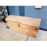 5345 A large Scandinavian oak dome topped marriage chest