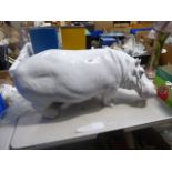 Large ceramic hippo