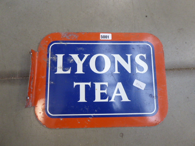 Painted metal Lyons tea sign - Image 3 of 3