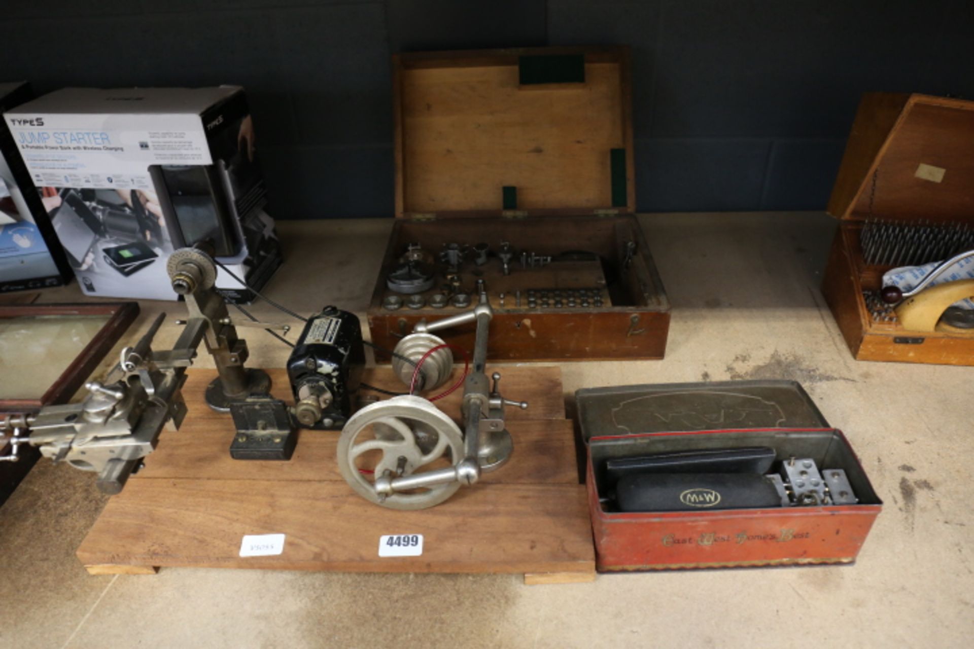 Chapman full suppressed watchmakers lathe and motor, Moore and Wright micrometers and quantity of