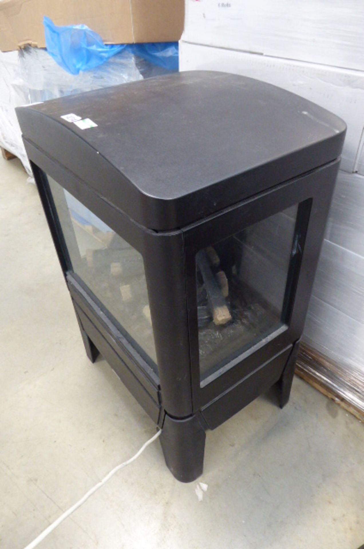 Electric wood burning curved top stove - Image 3 of 3