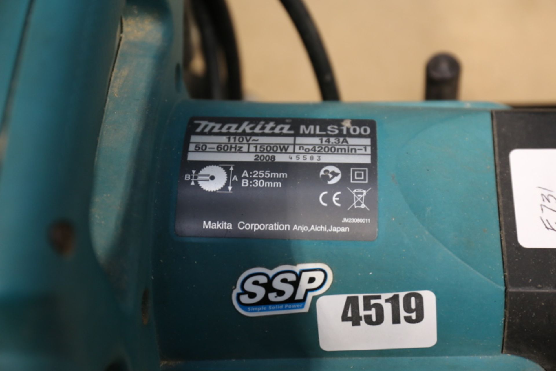 Makita 110v chopsaw - Image 2 of 2