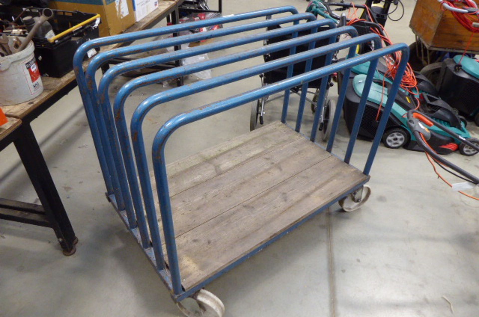 (53) 4 wheeled blue trolley - Image 2 of 2