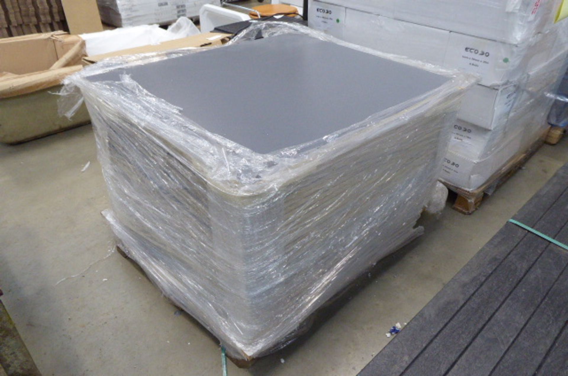 Pallet of MDF grey faced board