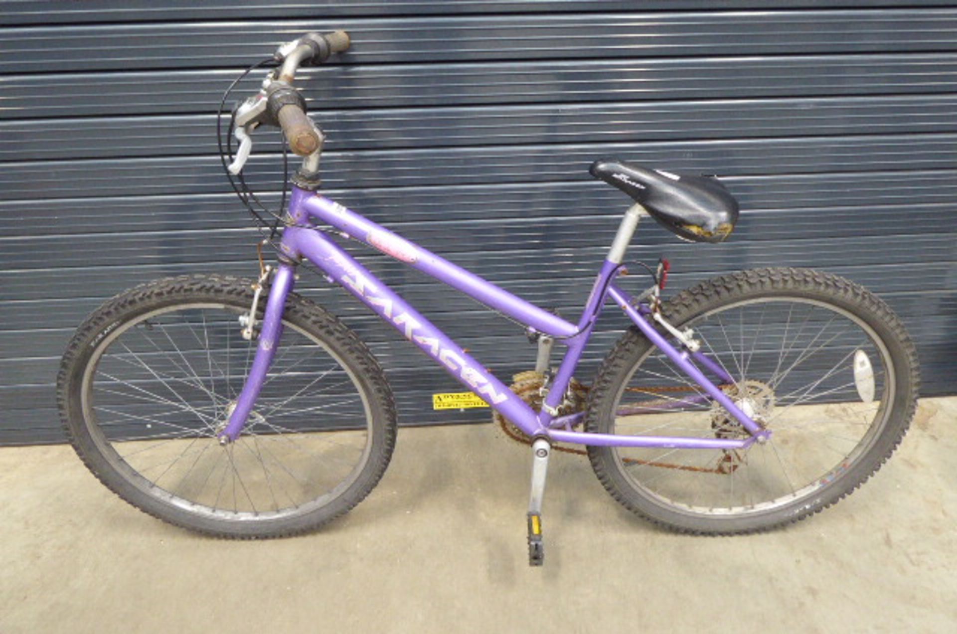 Saracen purple and pink girls cycle