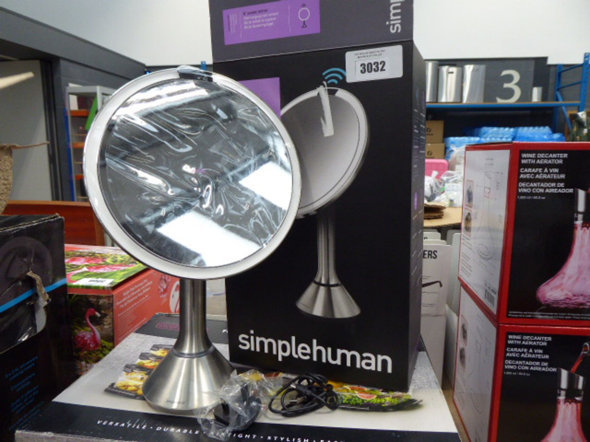 Boxed Simple Human 8'' sensor mirror