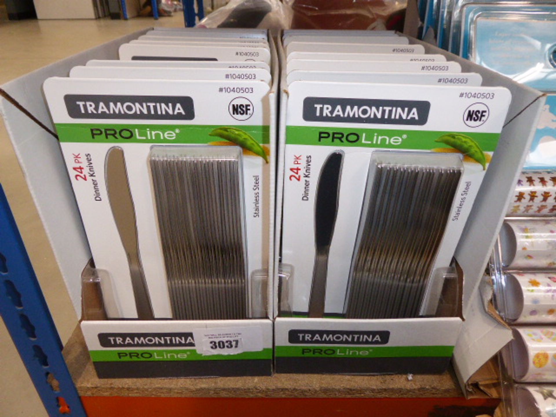 2 trays of Tramontina pro line dinner knives