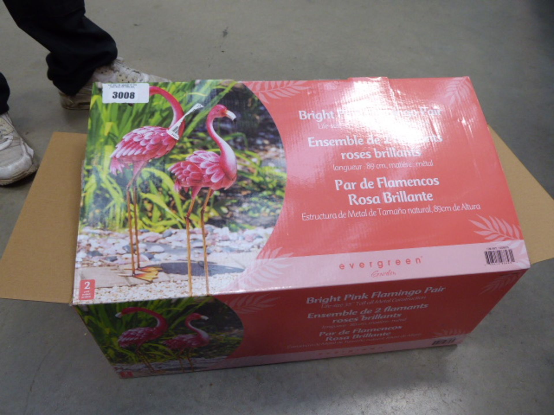 Boxed bright prink flamingo