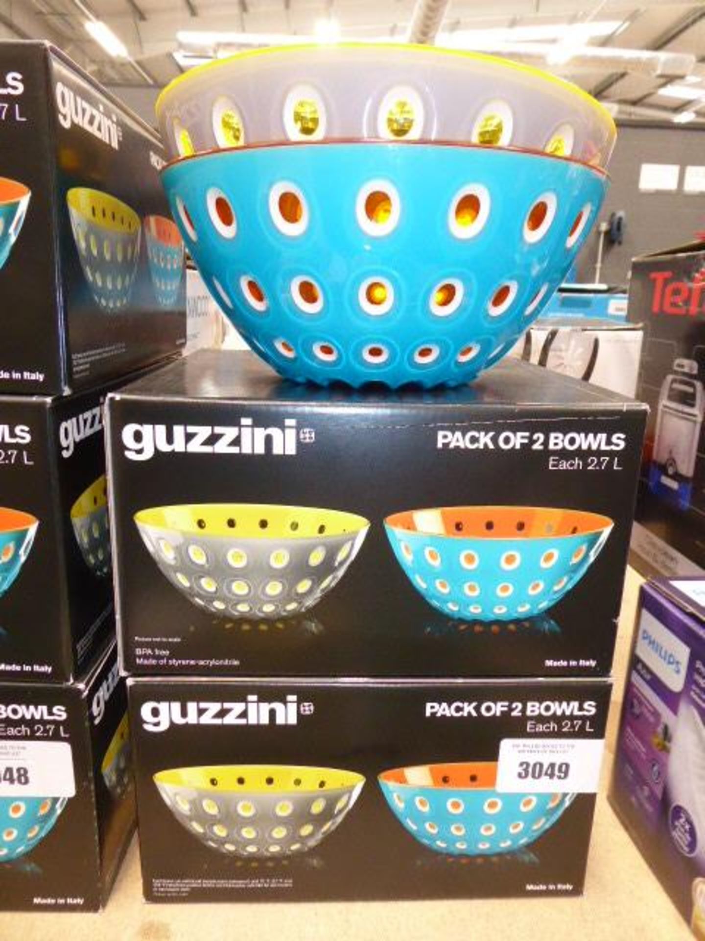 2 boxed Guzzini bowl sets plus 2 unboxed