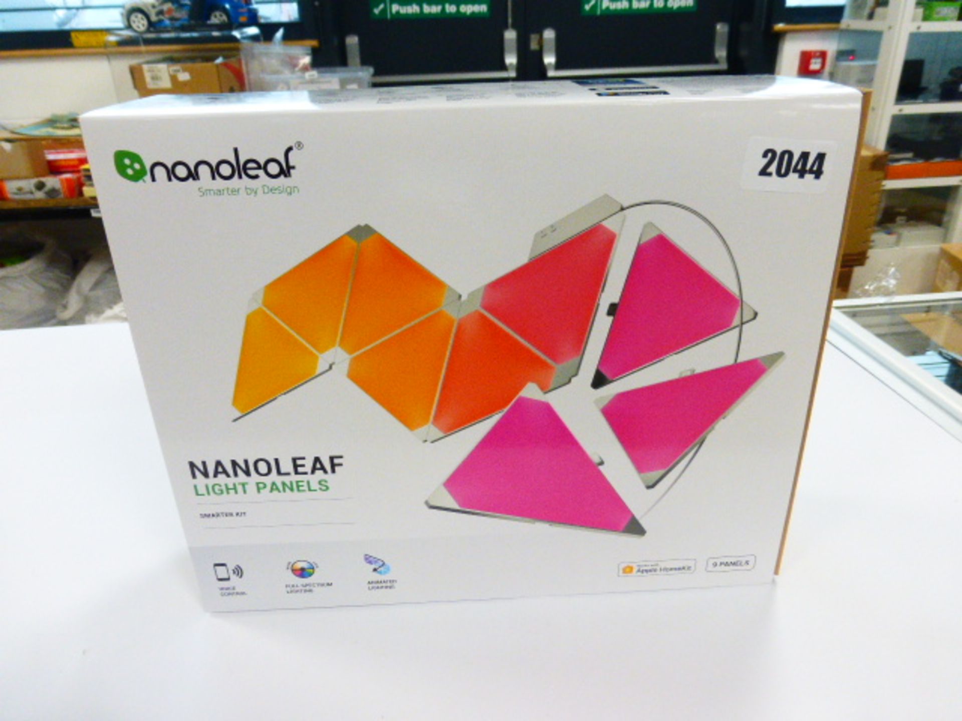 Nanoleaf light panels smarter kit with Amazon and Google assistant control includes 9 panels in