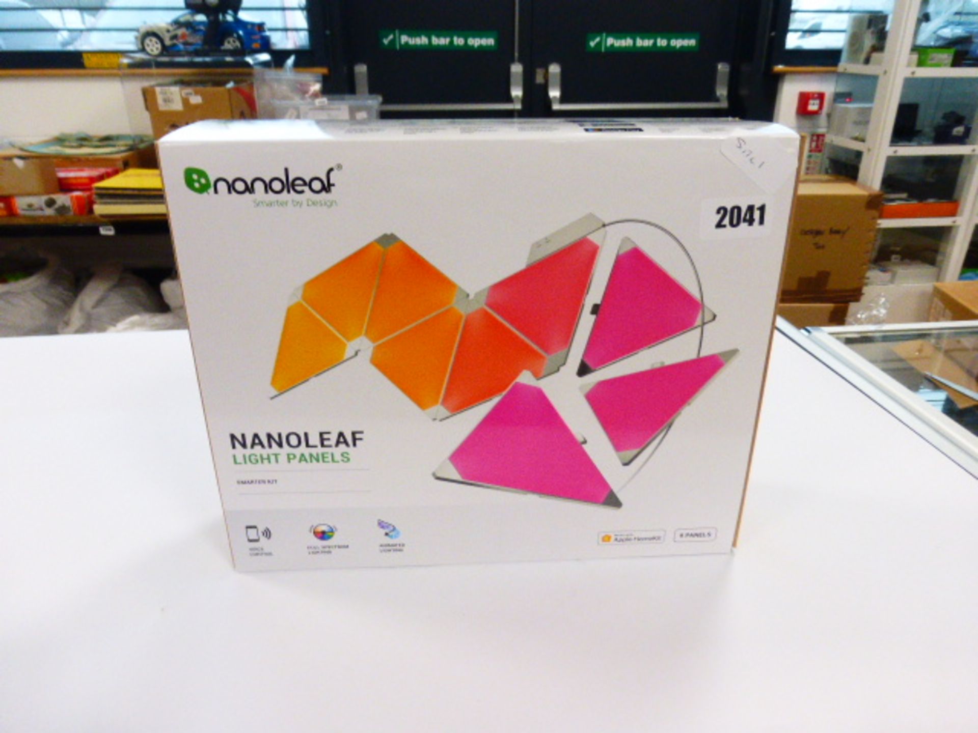 Nanoleaf light panels smarter kit with Amazon and Google assistant control includes 9 panels in