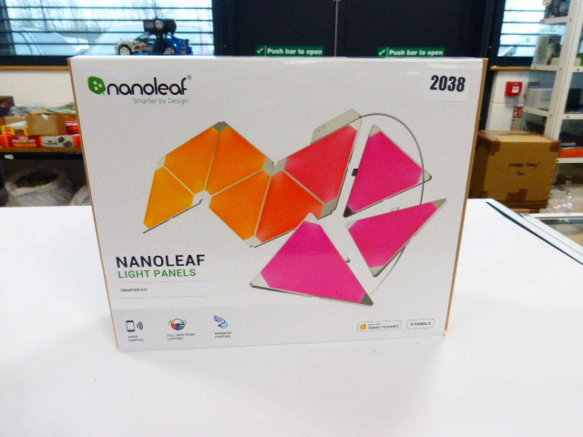 Nanoleaf light panels smarter kit with Amazon and Google assistant control includes 9 panels in