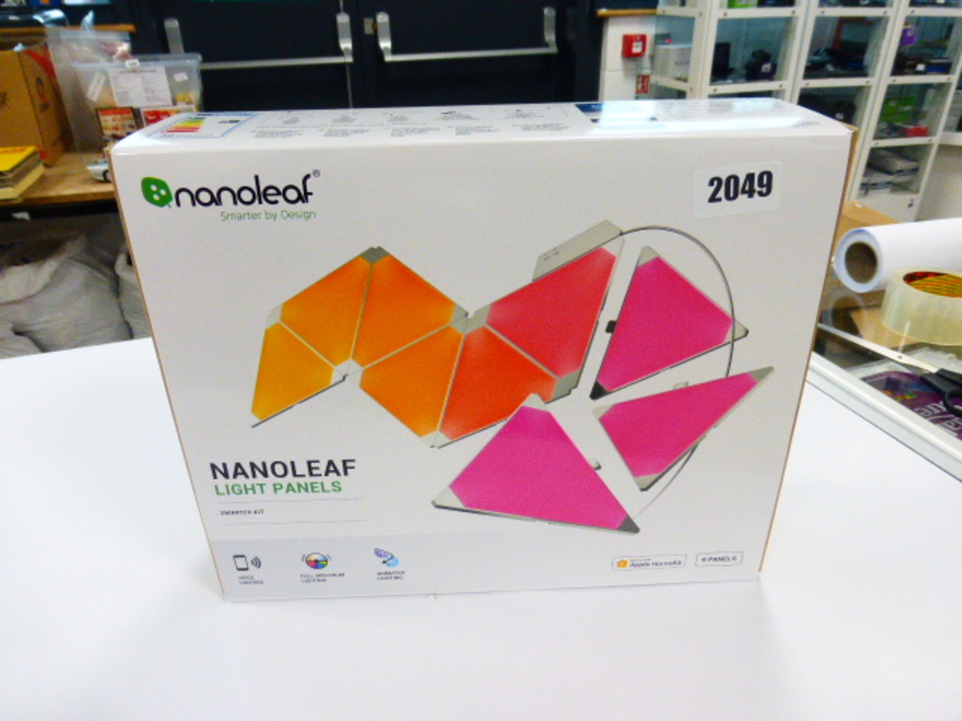 Nanoleaf light panels smarter kit with Amazon and Google assistant control includes 9 panels in