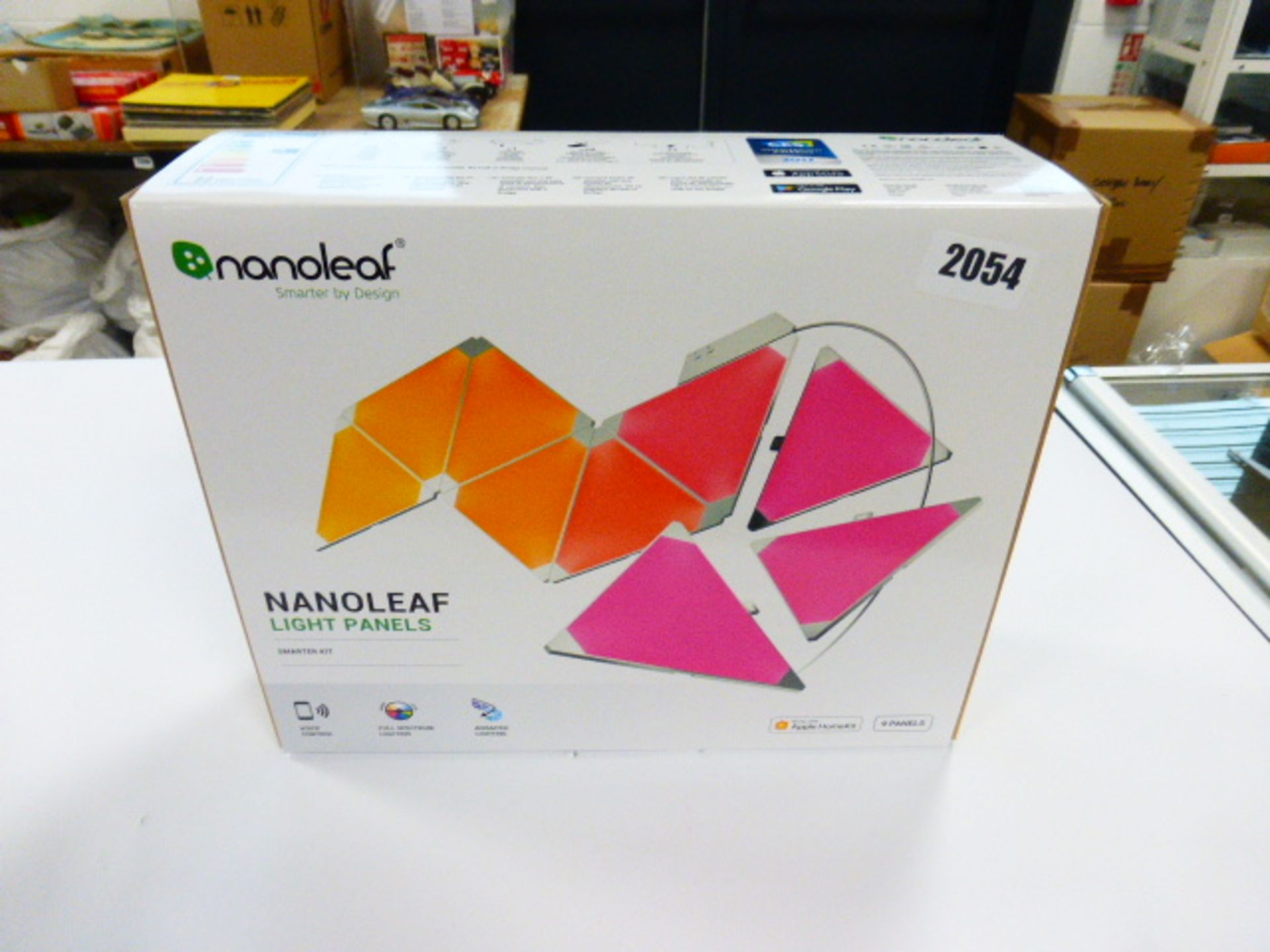 Nanoleaf light panels smarter kit with Amazon and Google assistant control includes 9 panels in