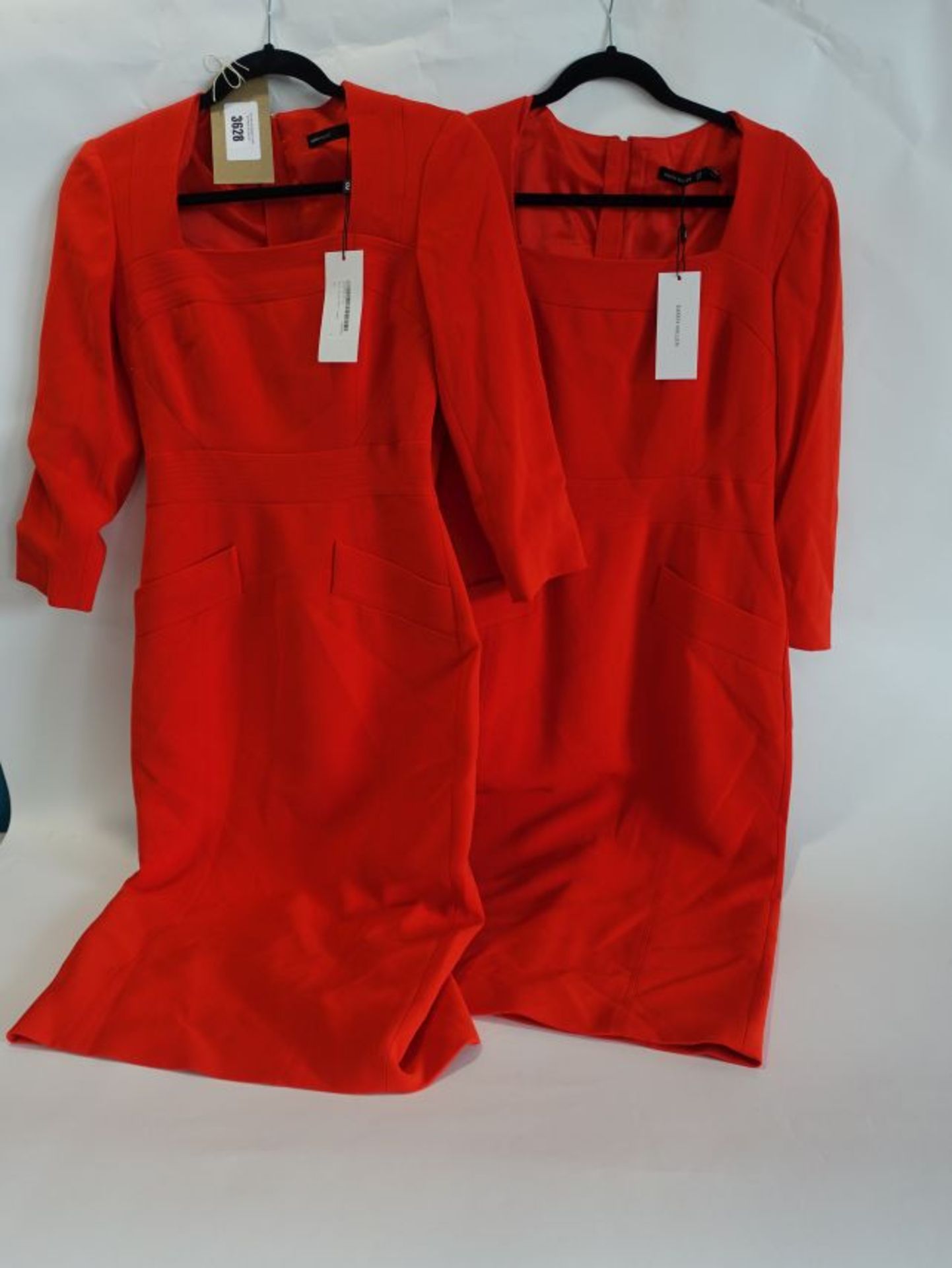 Two Karen Millen red pencil dresses size 6 and size 14