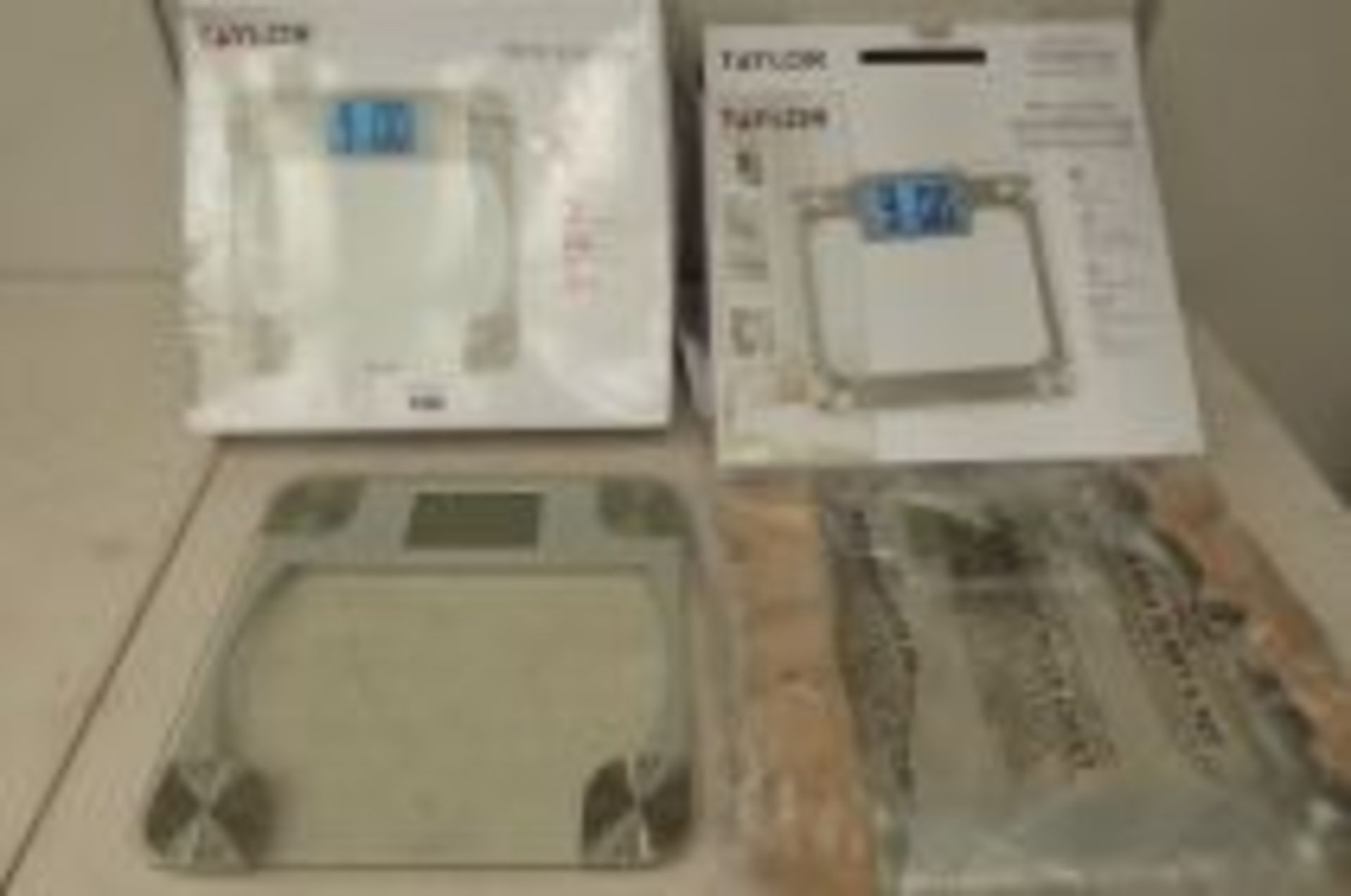 2 boxed Taylor digital glass scales