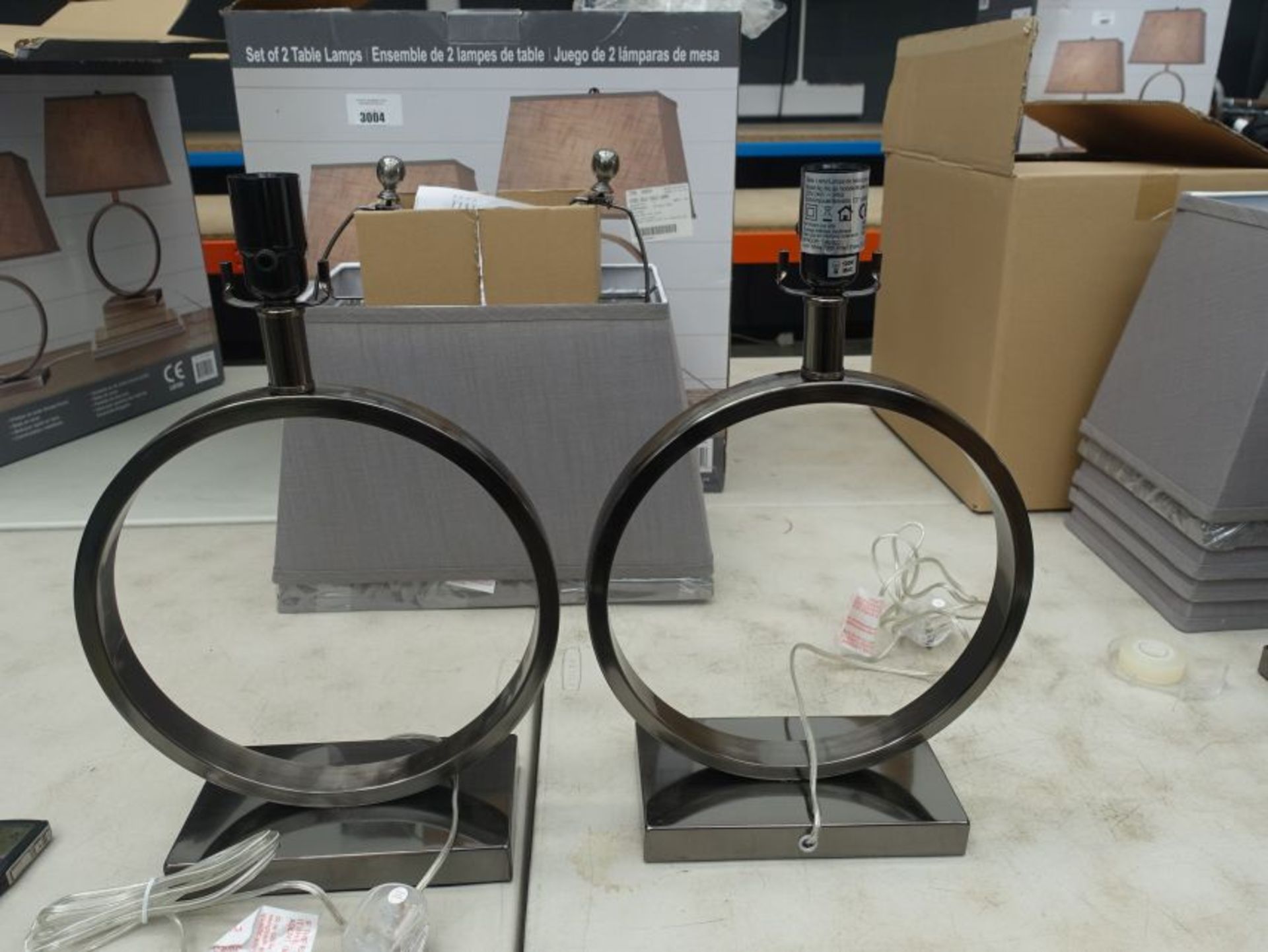 Boxed set of 2 Bridge Design table lamps