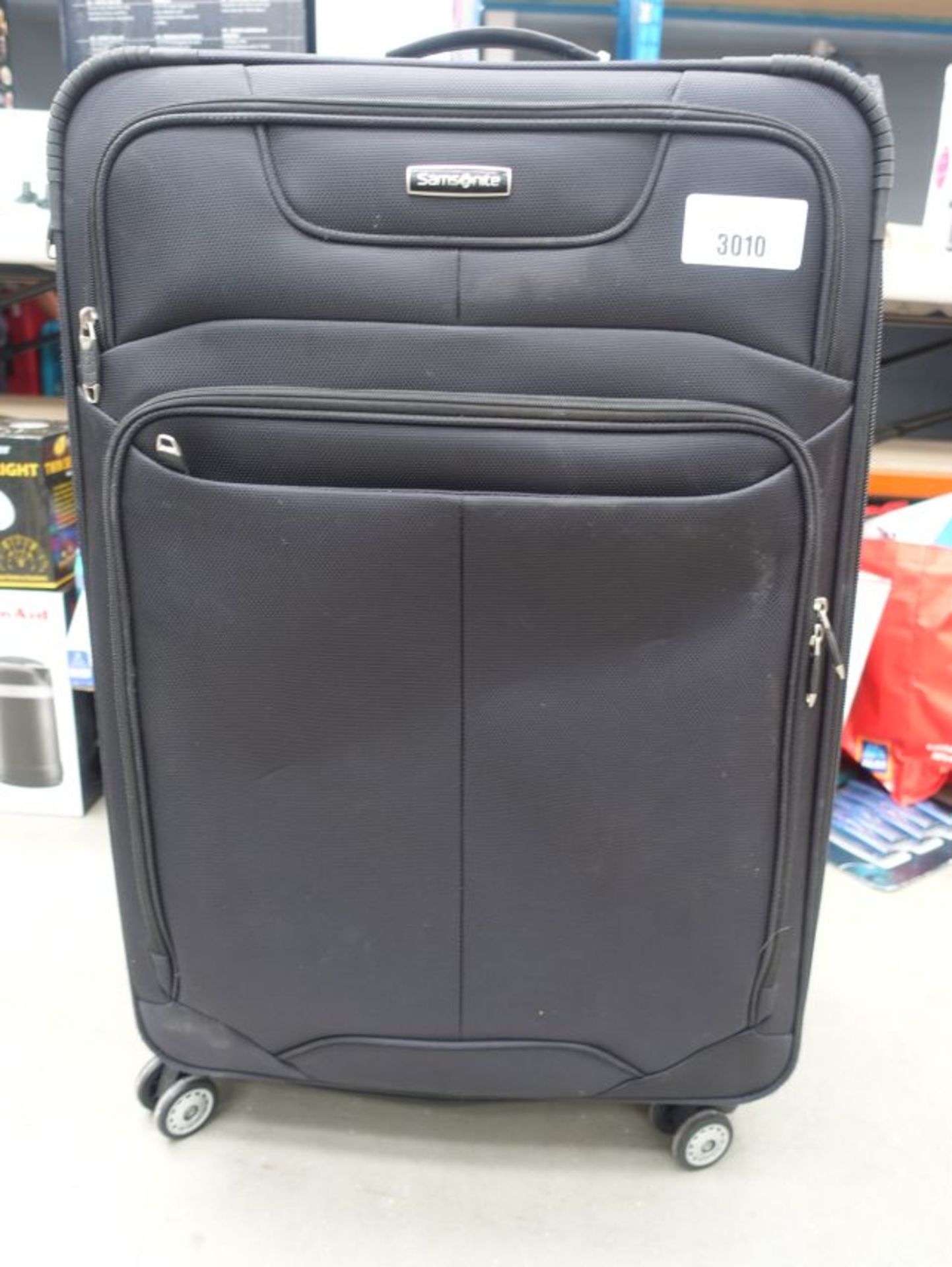 2-piece black fabric Samsonite suitcase set