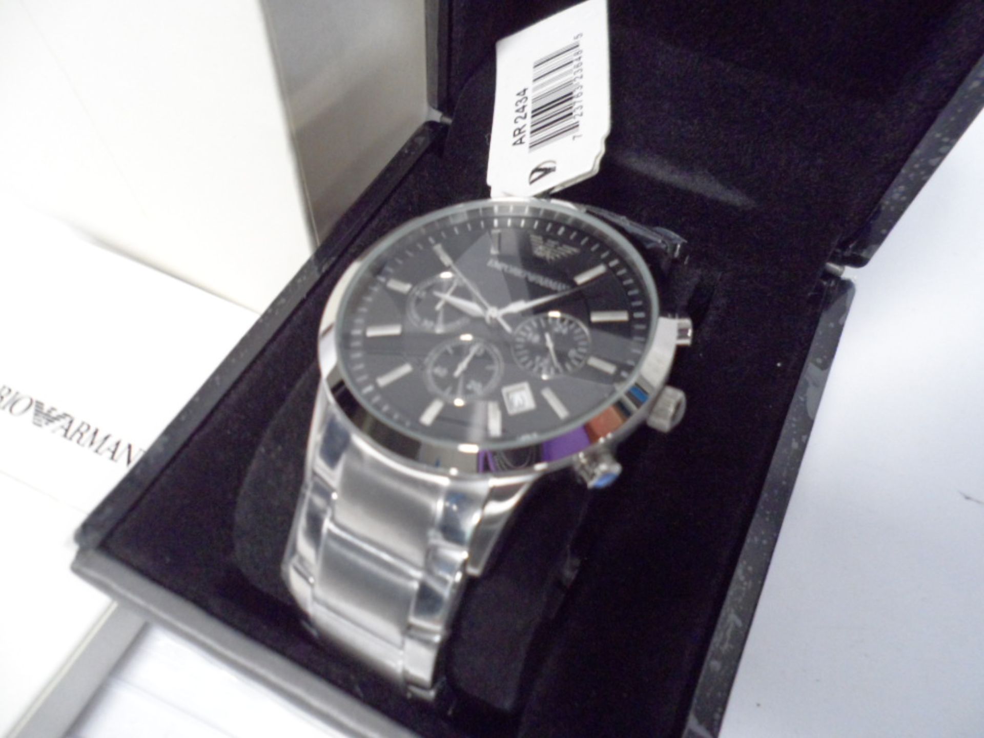 Emporio Armani Stainless steel watch with case model AR2434 - Image 2 of 2