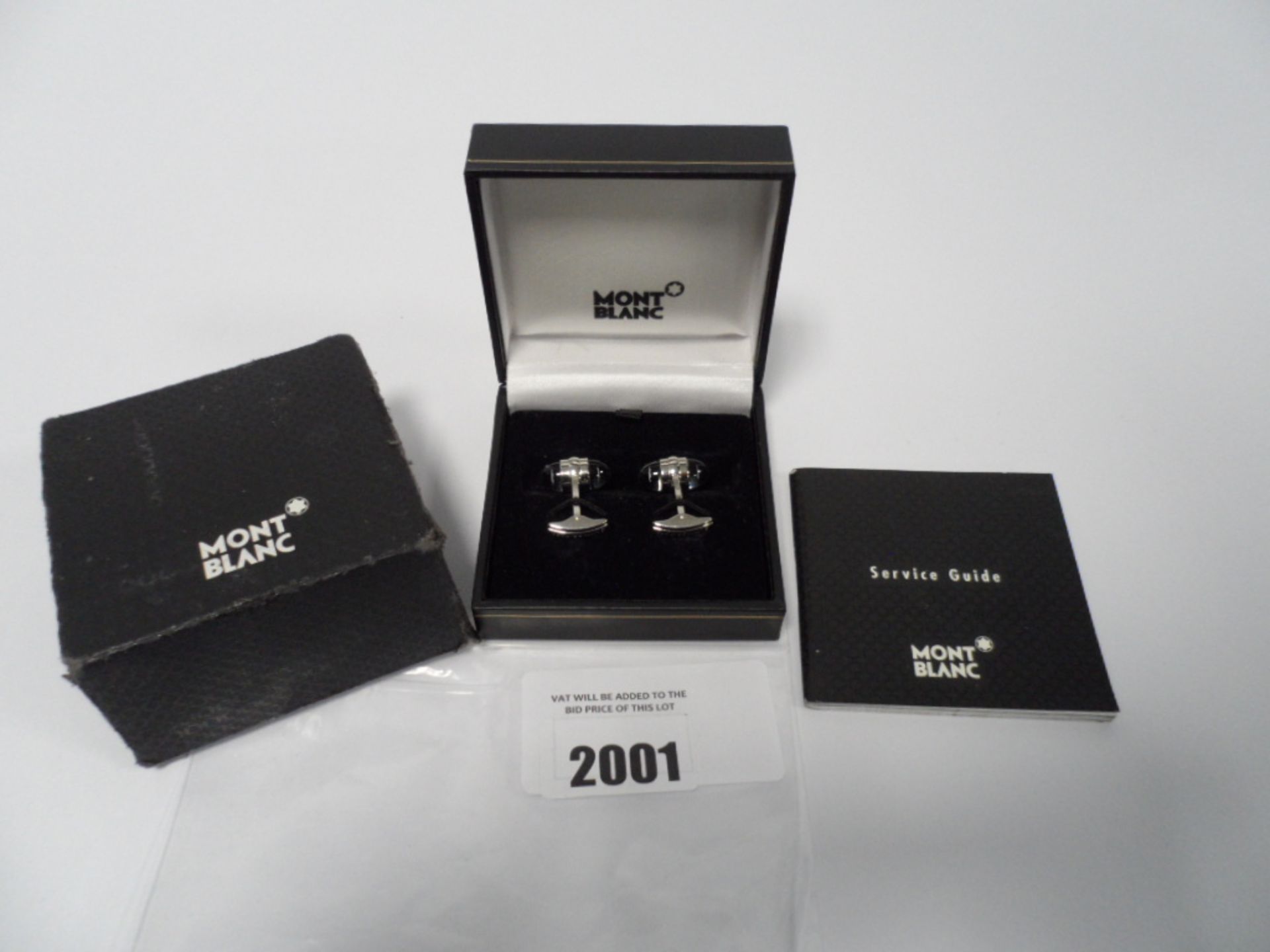 Mont Blanc Urban Walker Bullet style cufflinks, with box and paperwork.