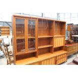 Teak G Plan lounge wall unit in 2 sections