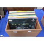 Box containing a qty of vinyl records