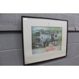 5138 - Framed and glazed print of suffragette ladies