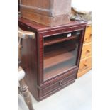 Reproduction mahogany glazed hifi cabinet