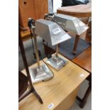 5052 - Pair of chromed table lamps