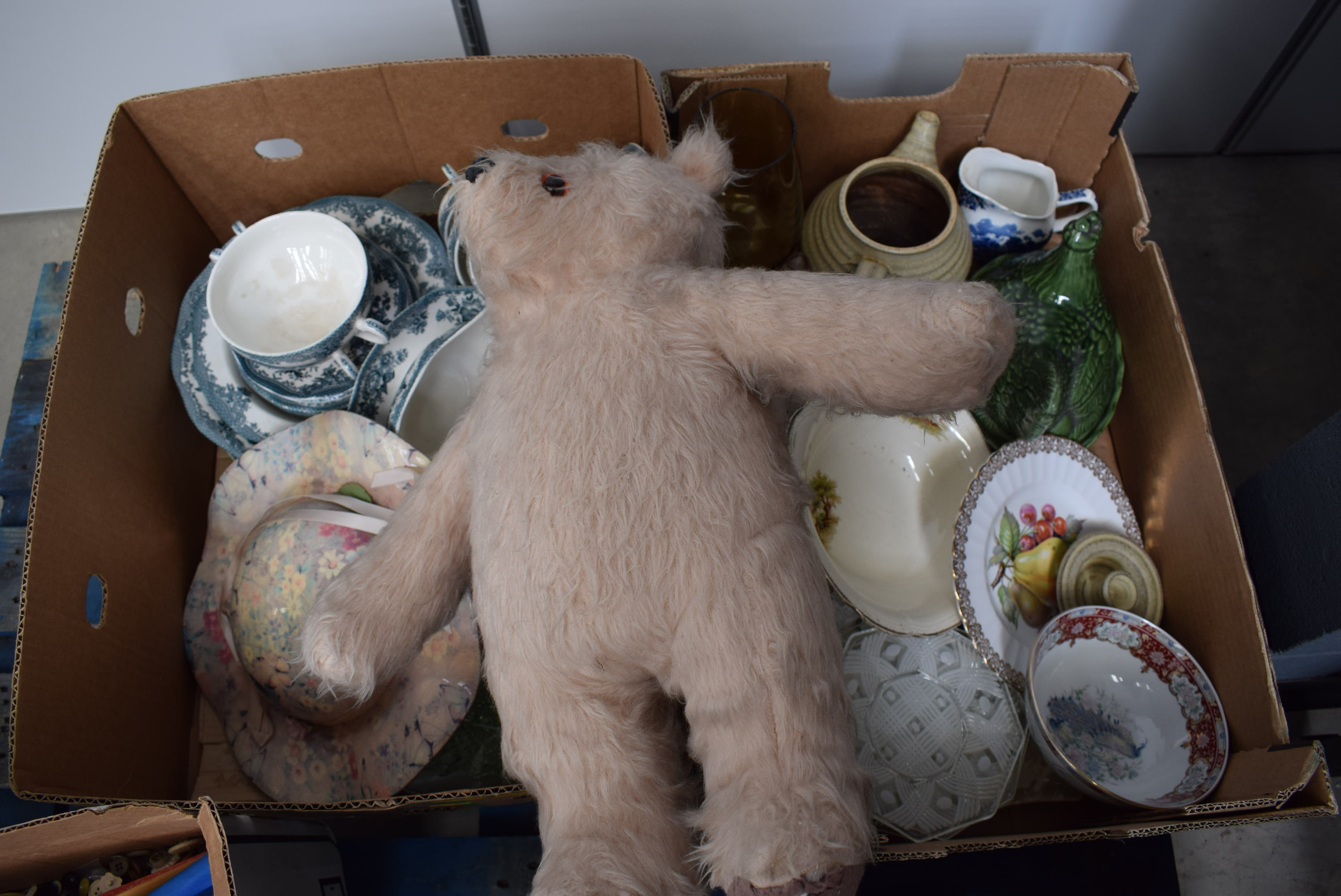 A quantity of decorative and useful ceramics and a stuffed Paddington bear