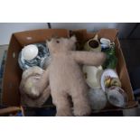 A quantity of decorative and useful ceramics and a stuffed Paddington bear