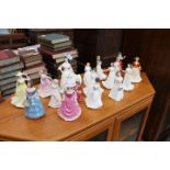 Quantity of Royal Doulton ladies (17 total)