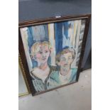 5228 - Oil on board 'Study of 2 ladies'