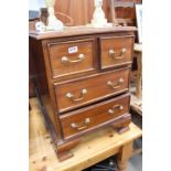 Pair of dark wood cabinets (2 over 2 drawers)