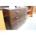 Dark oak chest of 4 drawers