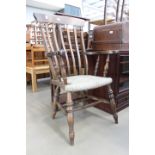 Stained beech armchair