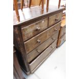 Victorian walnut chest of 2 over 3 drawers