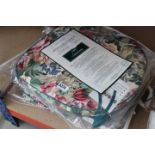 4 floral patterned garden seat cushions