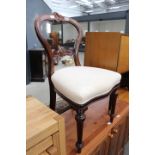 Victorian mahogany balloon back dining chair