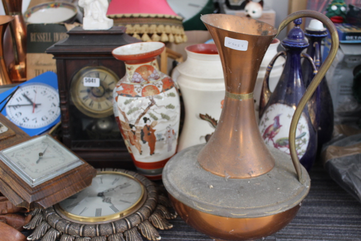 Quantity of childrens money boxes, clocks, wall barometer, copper jug, dominoes and cards - Image 6 of 6