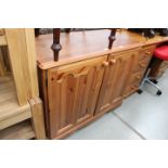 Pine double door cupboard