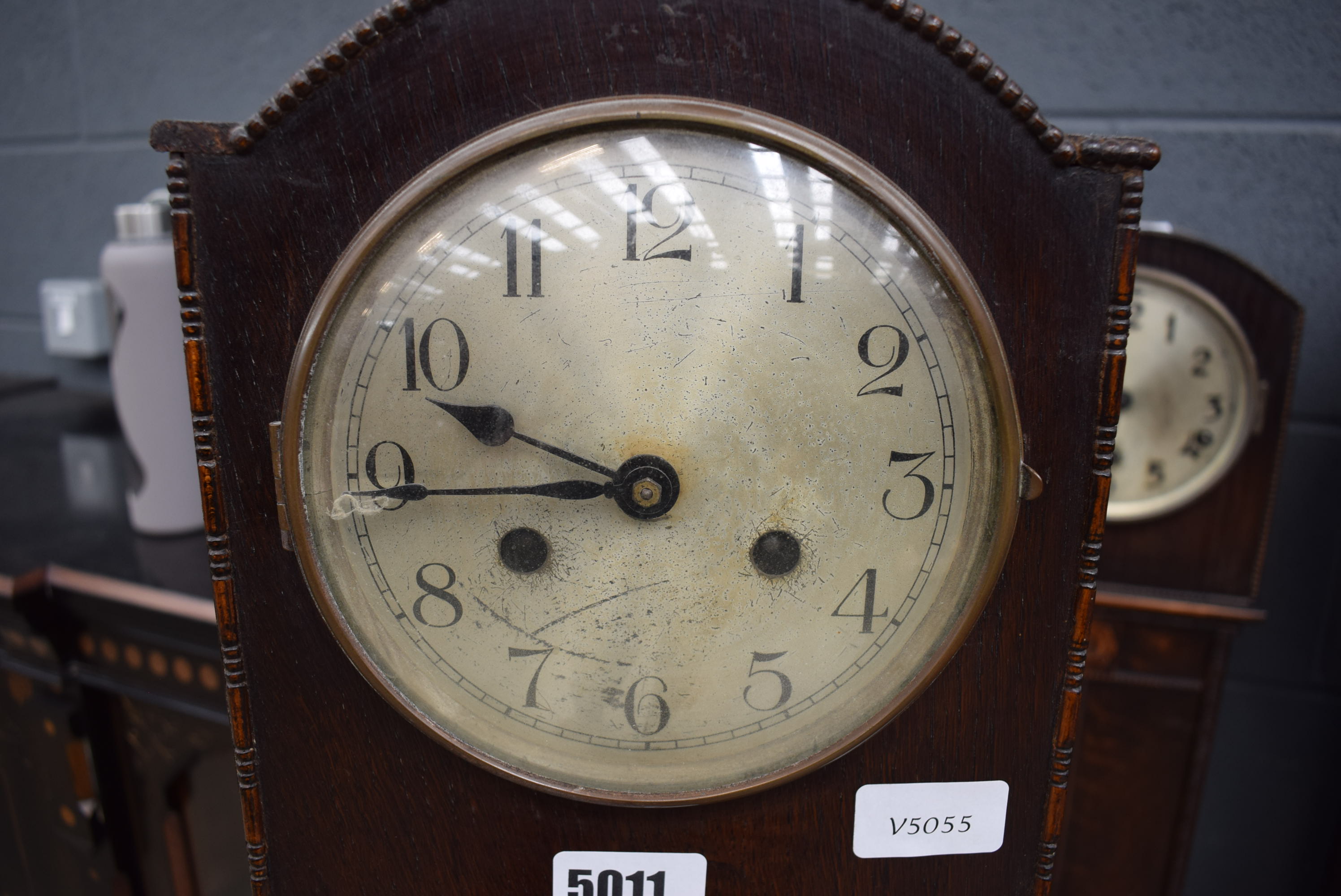 5011 Three oak cased granddaughter clocks - Image 2 of 4