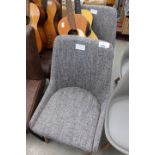 Pair of grey fabric chairs