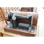 Cased Singer sewing machine