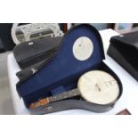 Cased banjo